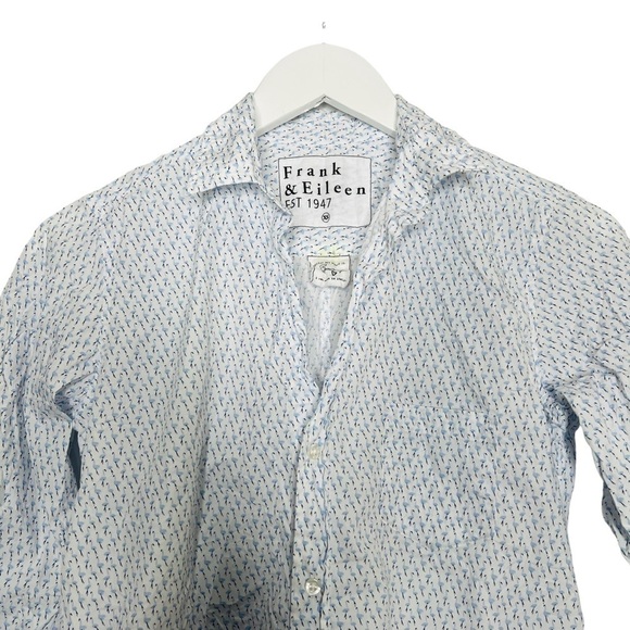 Frank Eileen Barry Signature Crinkle Shirt Flamingo Print Size XS - Picture 4 of 12